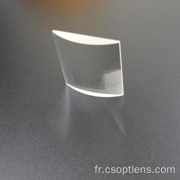 Lentille cylindrique PCX en silice fondue carrée 12,7 mm